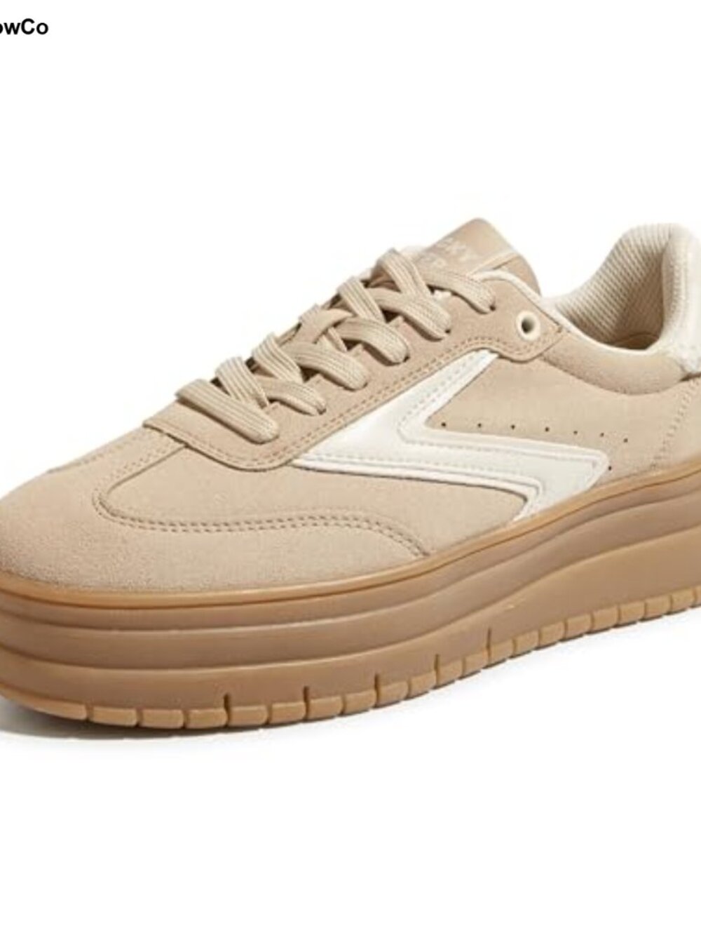Platform Sneakers Gum Thick Sole Lace-Up Casual Retro Suede Athletic Shoes